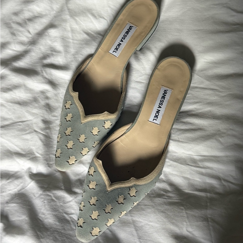 Vanessa Noel Vintage Suede Mules